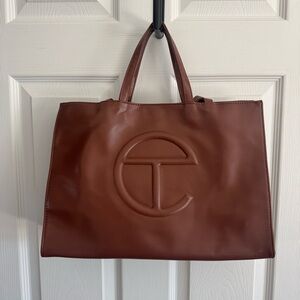Telfar Unisex Medium Chocolate Brown Shopping Bag 👜